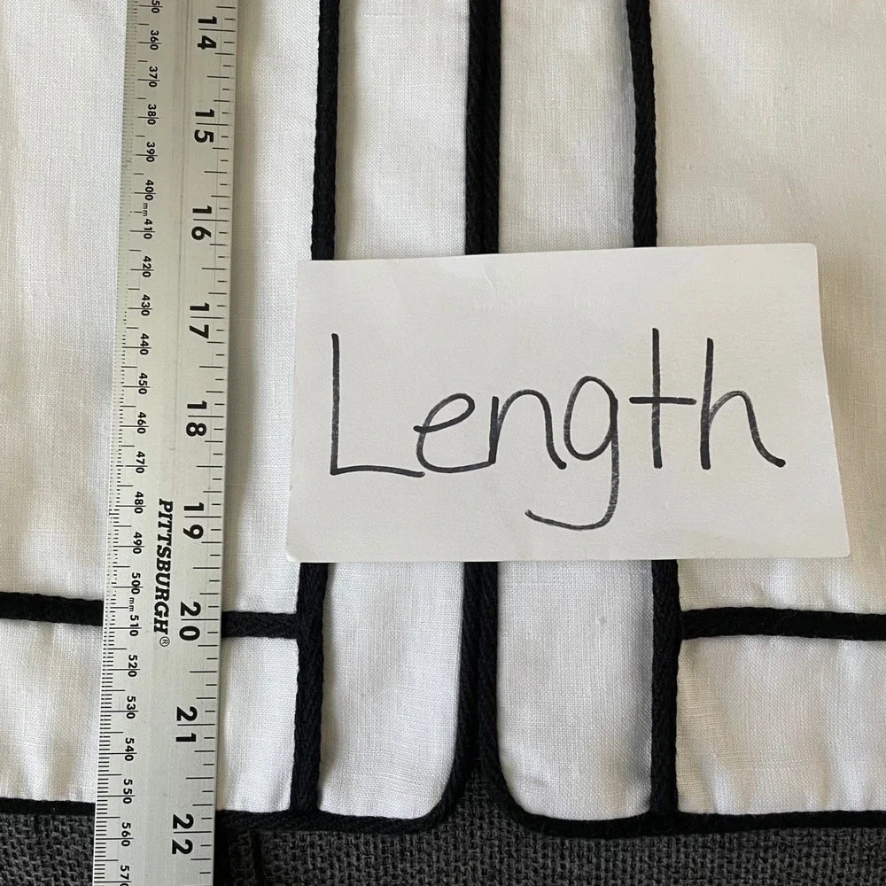 NEW J.Crew Linen Blazer Jacket White Black Piping‎ Zip Front 3/4 Sleeve Sz 12